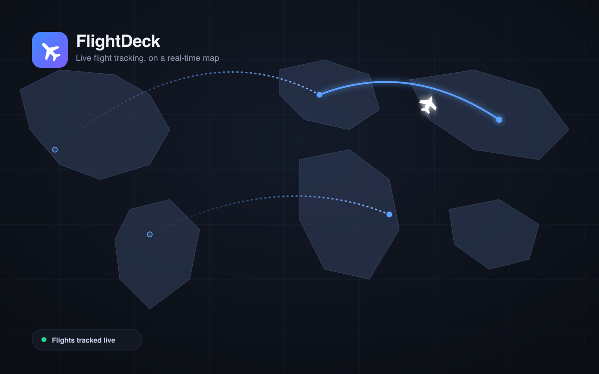 FlightDeck — live flight tracker on a real-time world map